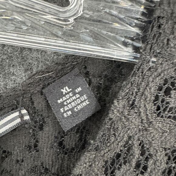 Anthropologie Knitted & Knotted Sweater Women's XL Black Cream Jacquard - Picture 4 of 10